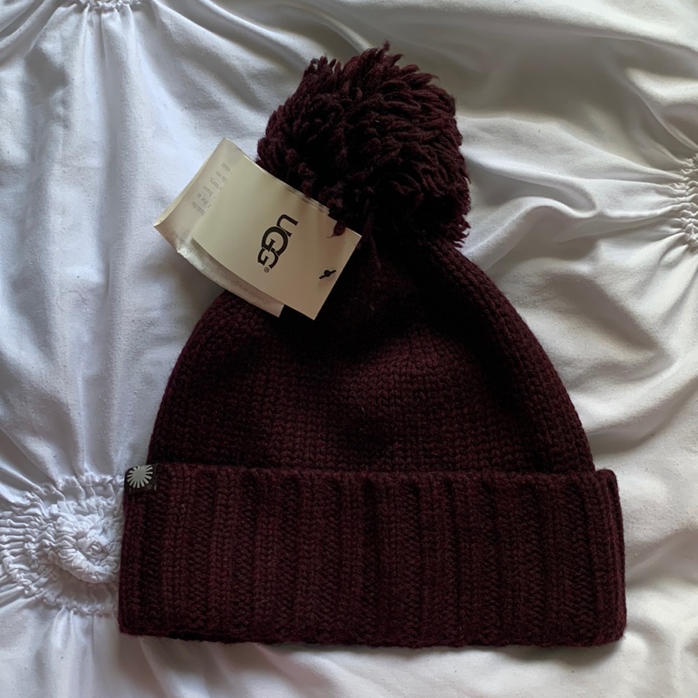 UGG Women’s Pom Beanie Cable Knit at Nordstrom Rack